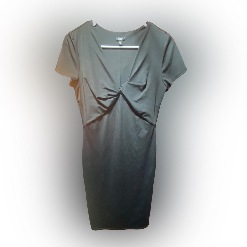 Express Sophisticated Black Midi Dress